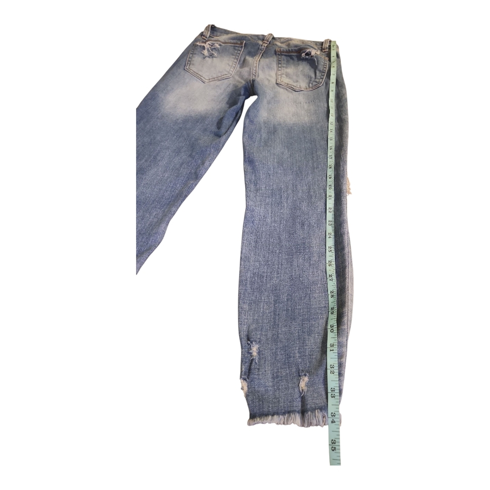 Cello Light Blue Distressed Cropped Ankle Jeans Size 7 - Picture 4 of 15